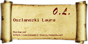 Oszlanszki Laura névjegykártya